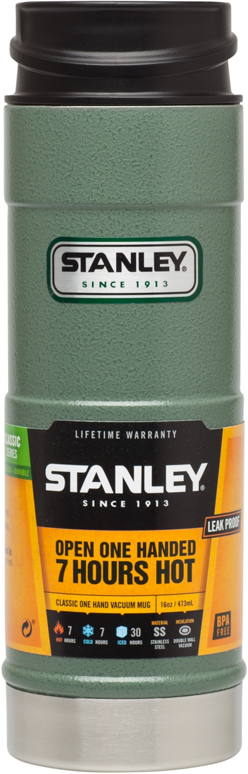 Stanley Classic 16 oz. 1Hand Vacuum Mug Hammertone Green