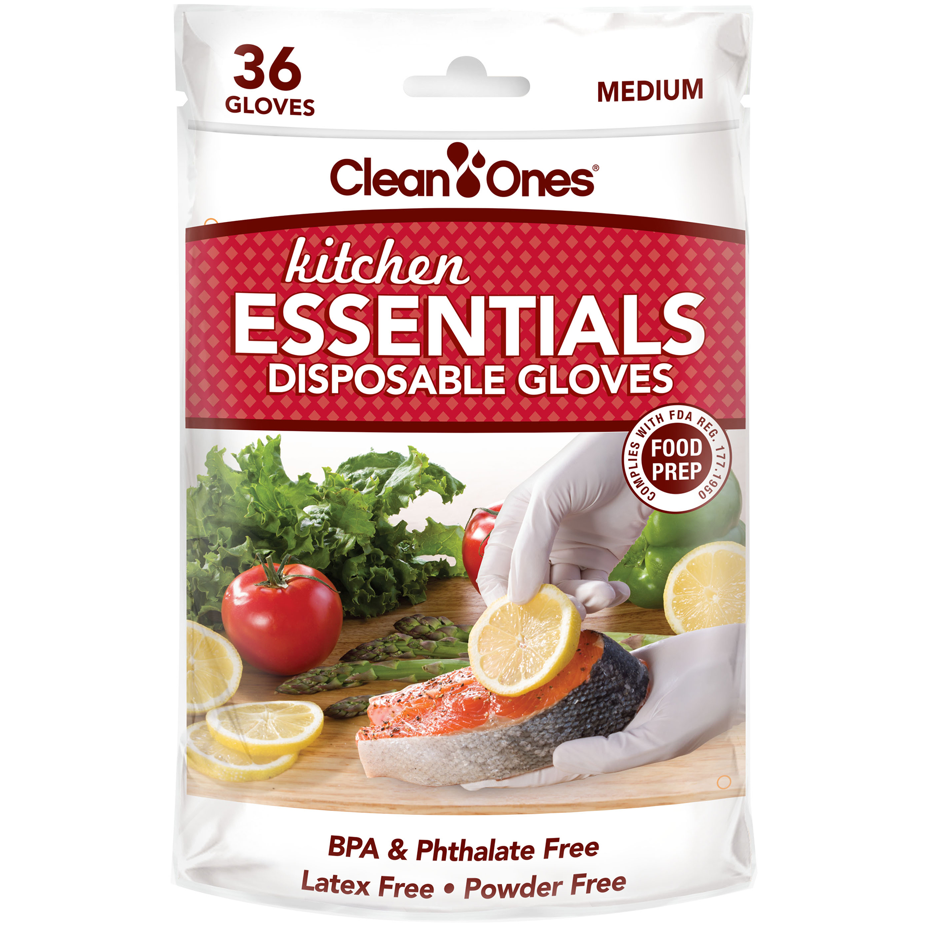 Clean Ones Kitchen Essentials Gloves 36ct Medium Shop Your Way