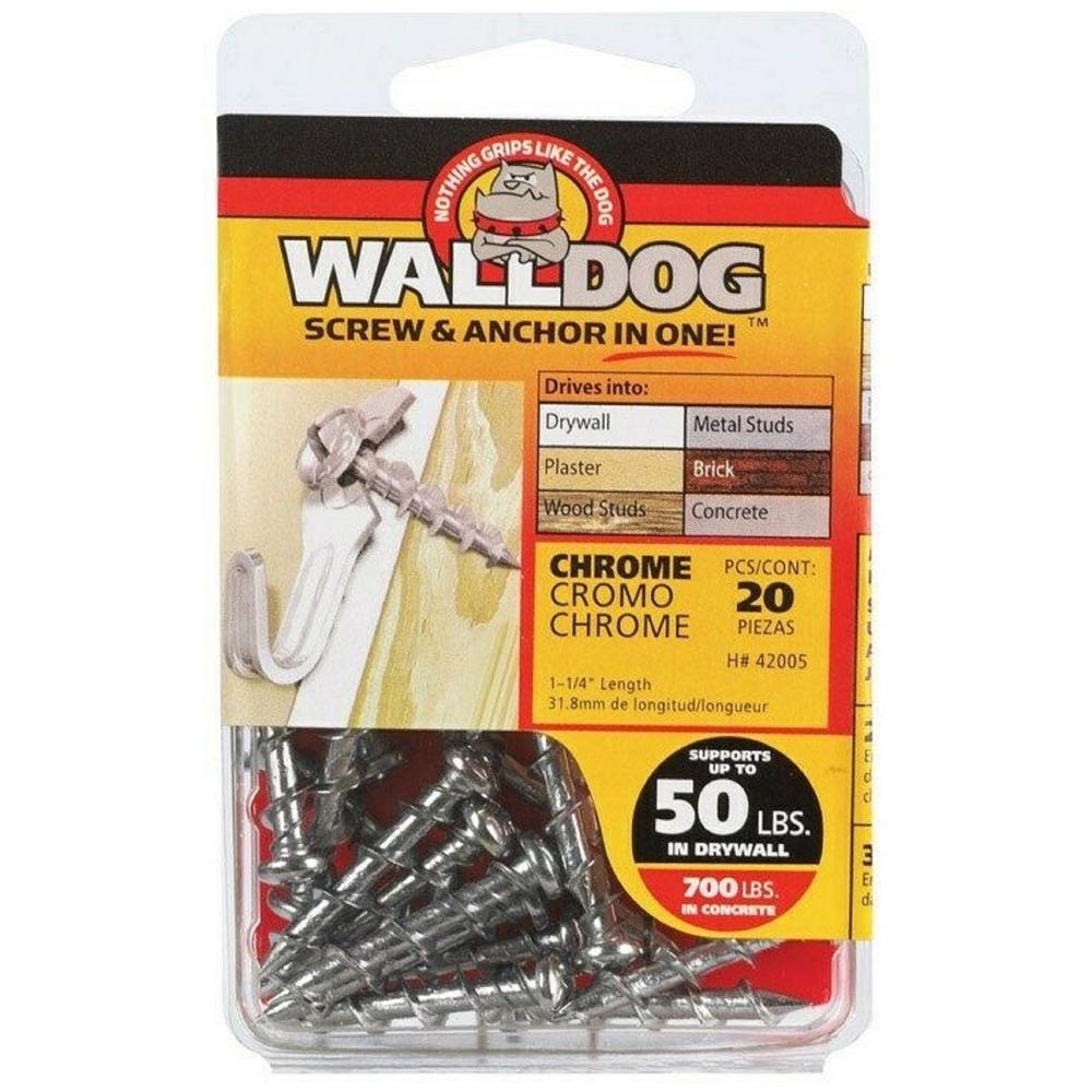 Hillman 11/4" Chrome Wall Dog Screw
