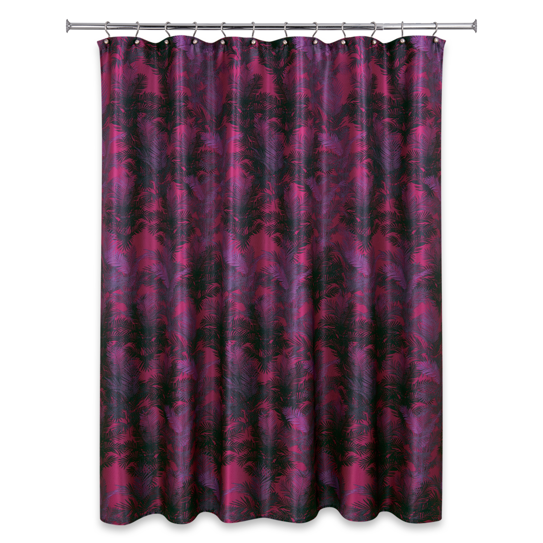 Essential Home 70" W x 72" L Shower Curtain - Magenta