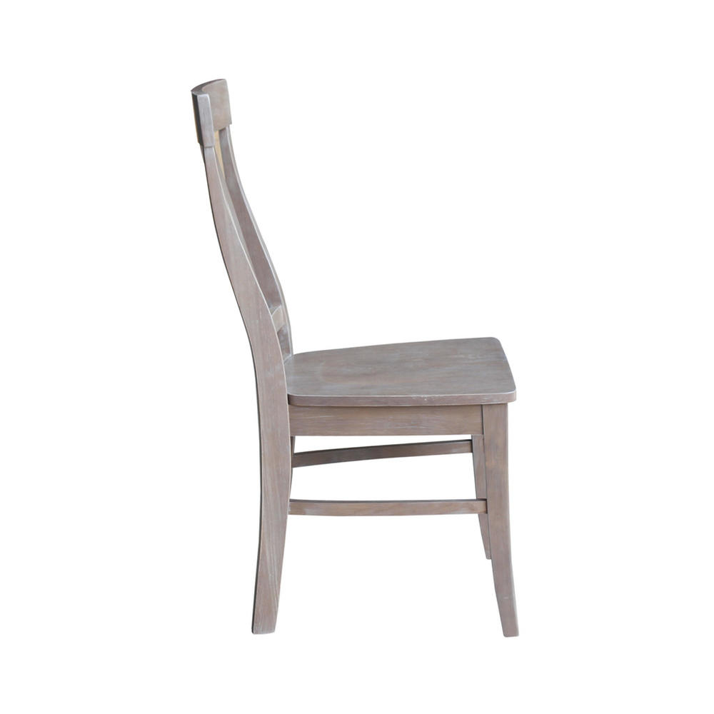 International Concepts Cosmo Chair - Washed Gray Taupe Finish