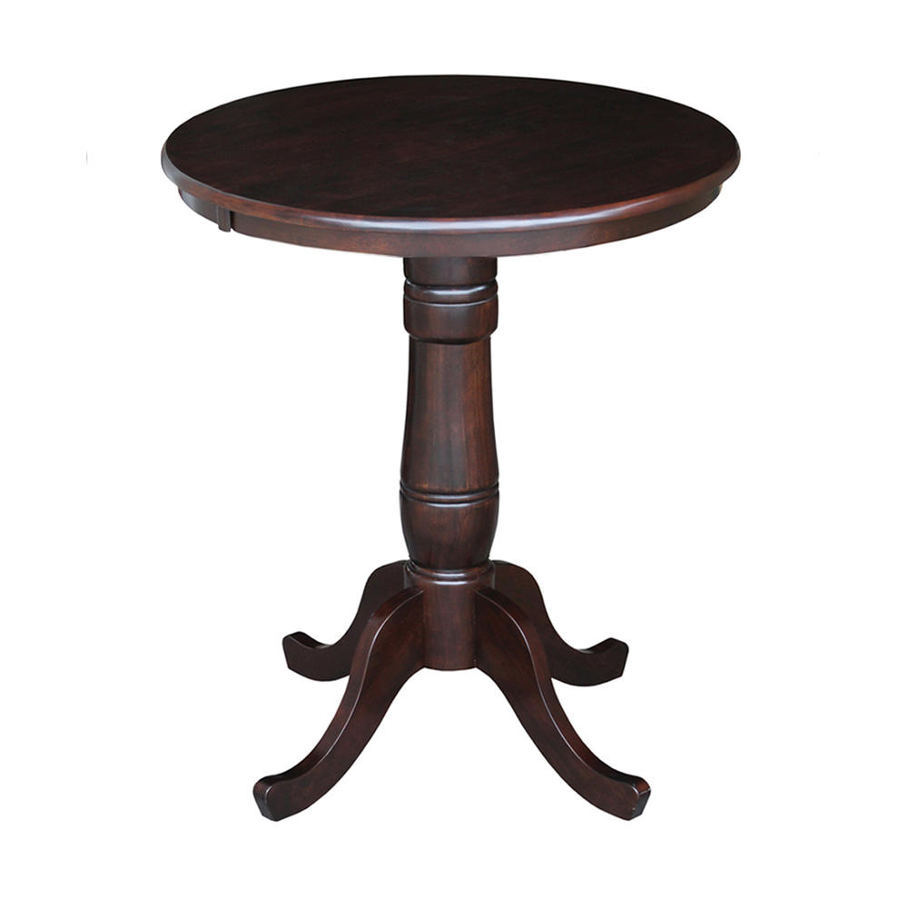 International Concepts 30" Round Top Adjustable Height Pedestal Table