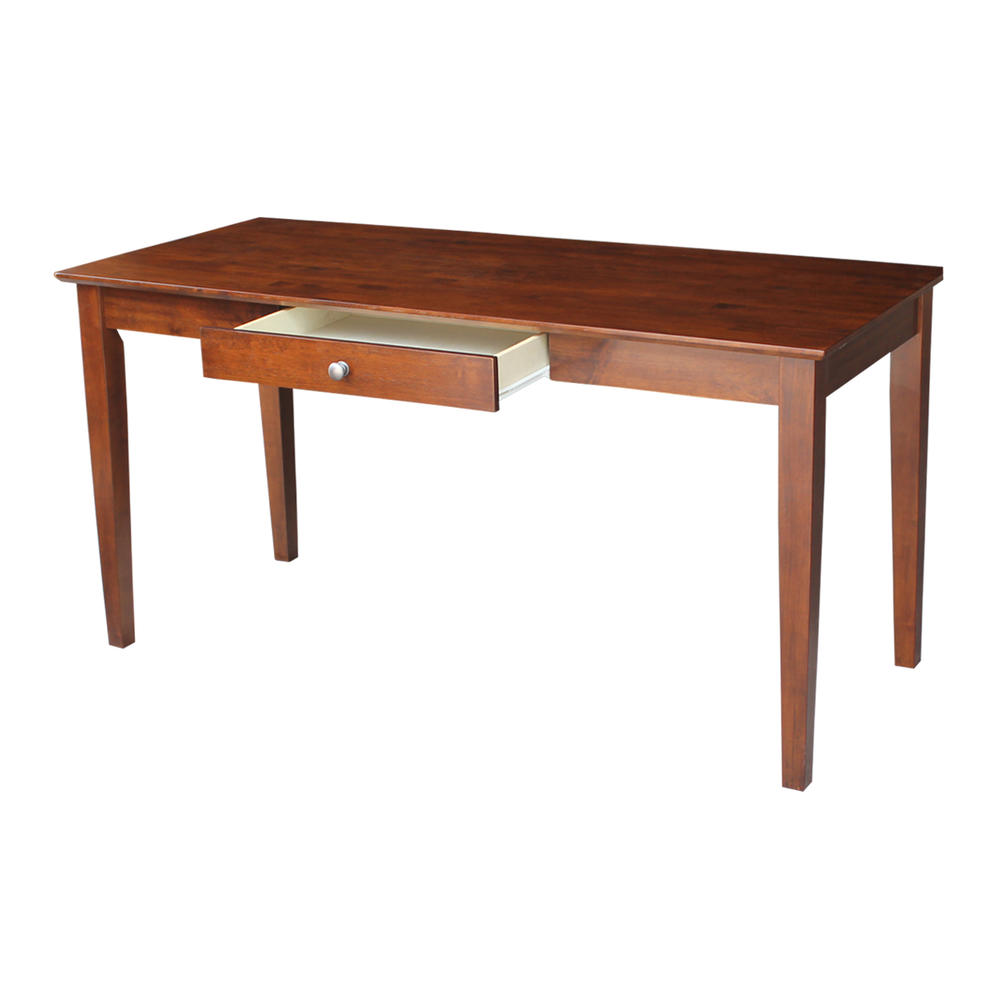 International Concepts Espresso Office Desk with Drawer