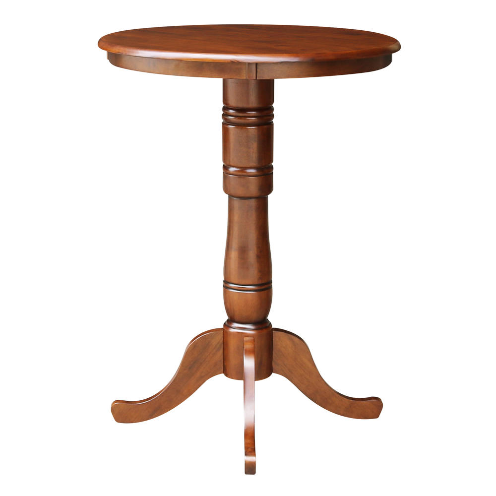International Concepts 30" Round Pedestal Table - 42"H, Espresso