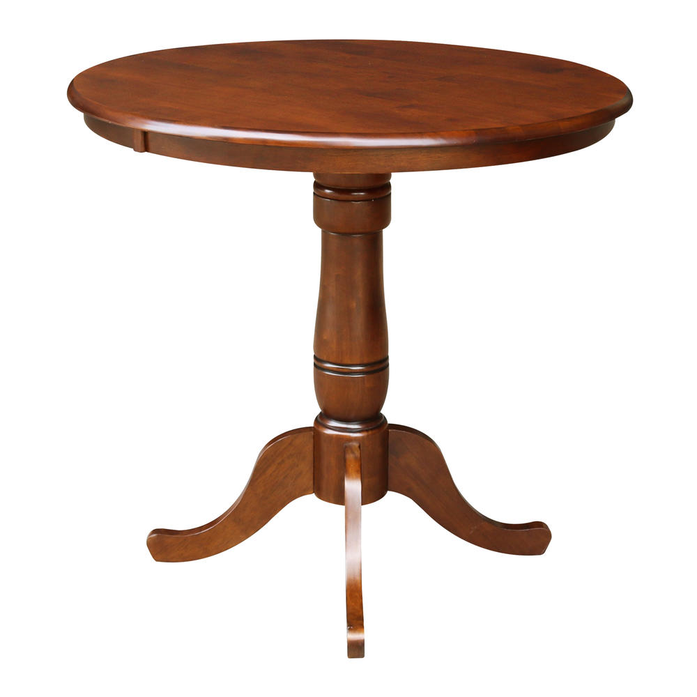 International Concepts 36" Round Pedestal Table - 36"H, Espresso