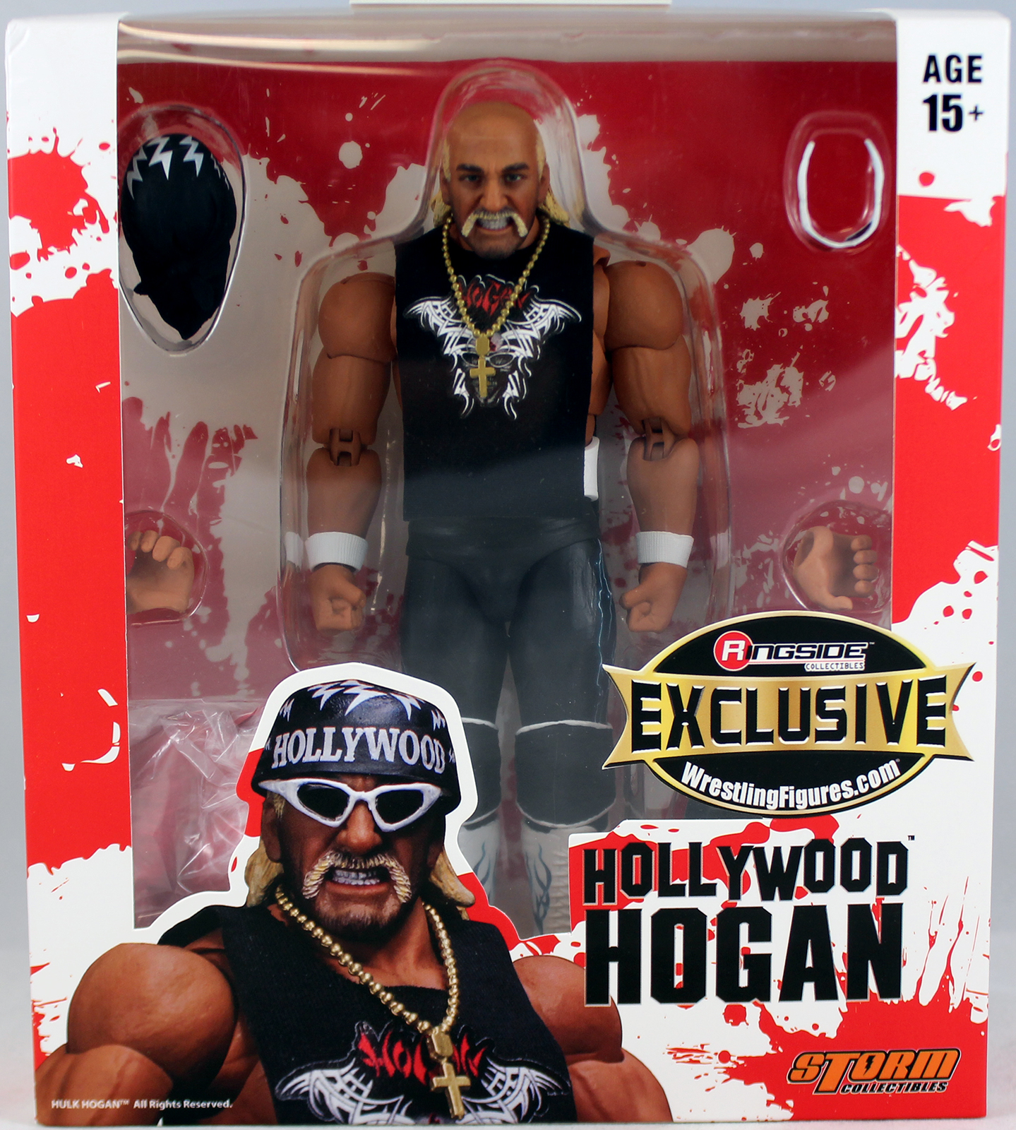 WWE "Red & White" Hollywood Hulk Hogan - Ringside Collectibles Exclusive Toy Wrestling Action Figure