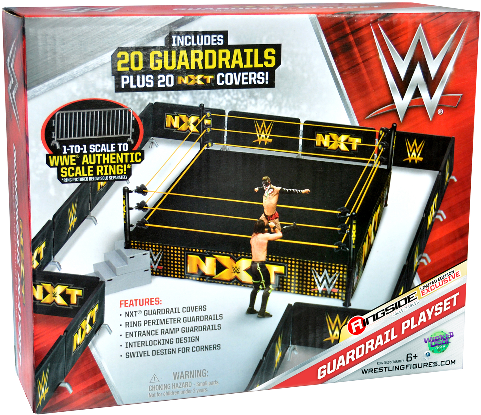 WWE NXT Guardrail Playset - Ringside Collectibles Exclusive Toy Wrestling Action Figure Playset WWE NXT Guardrail Playset - Ringside Collectibles Exclusive Toy Wrestling Action Figure Playset