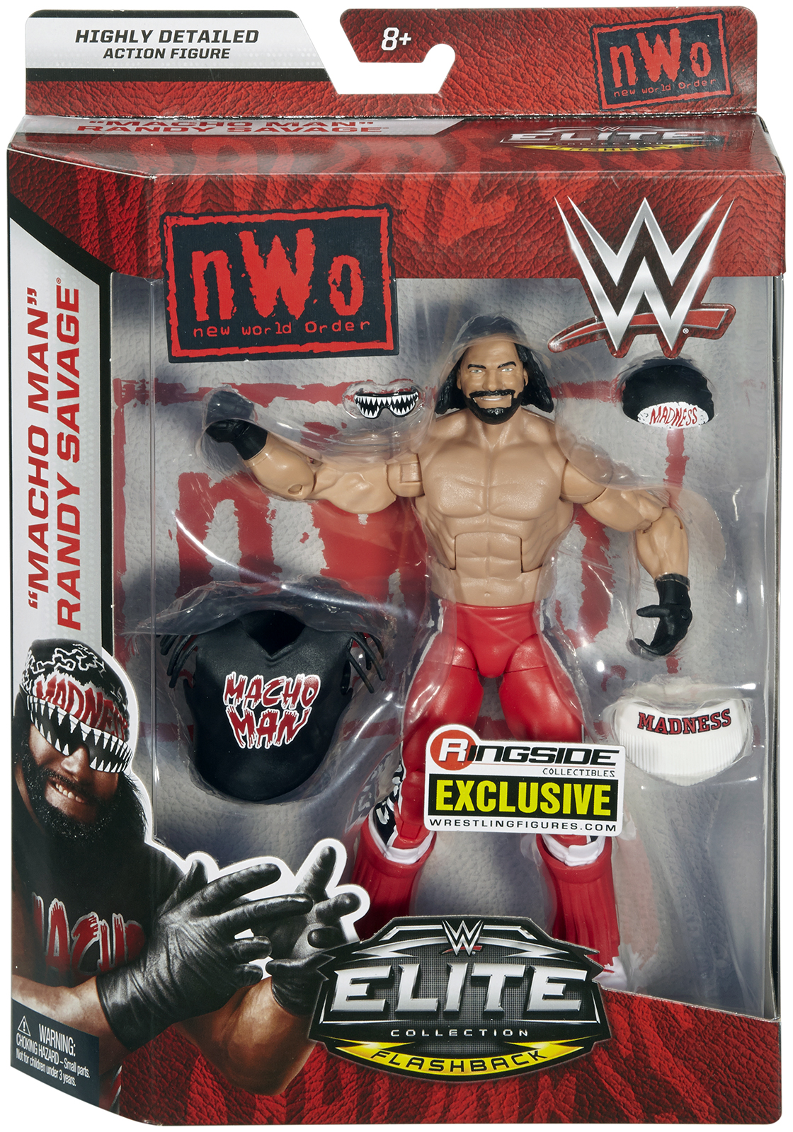 WWE Macho Man Randy Savage (NWO Wolfpac) - Ringside Collectibles Elite Flashback Exclusive Toy Wrestling Action Figure WWE Macho Man Randy Savage (NWO Wolfpac) - Ringside Collectibles Elite Flashback Exclusive Toy Wrestling Action Figure