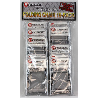 Wwe Silver 10 Pack Of Folding Chairs Ringside Collectibles