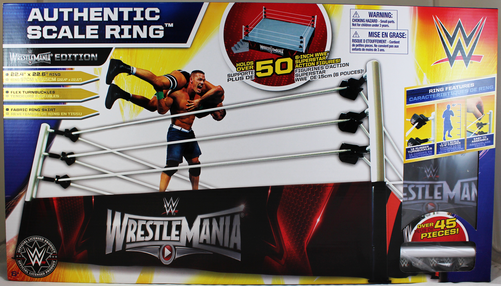 WWE WrestleMania 31 Edition Authentic Scale Ring Toy Wrestling Action