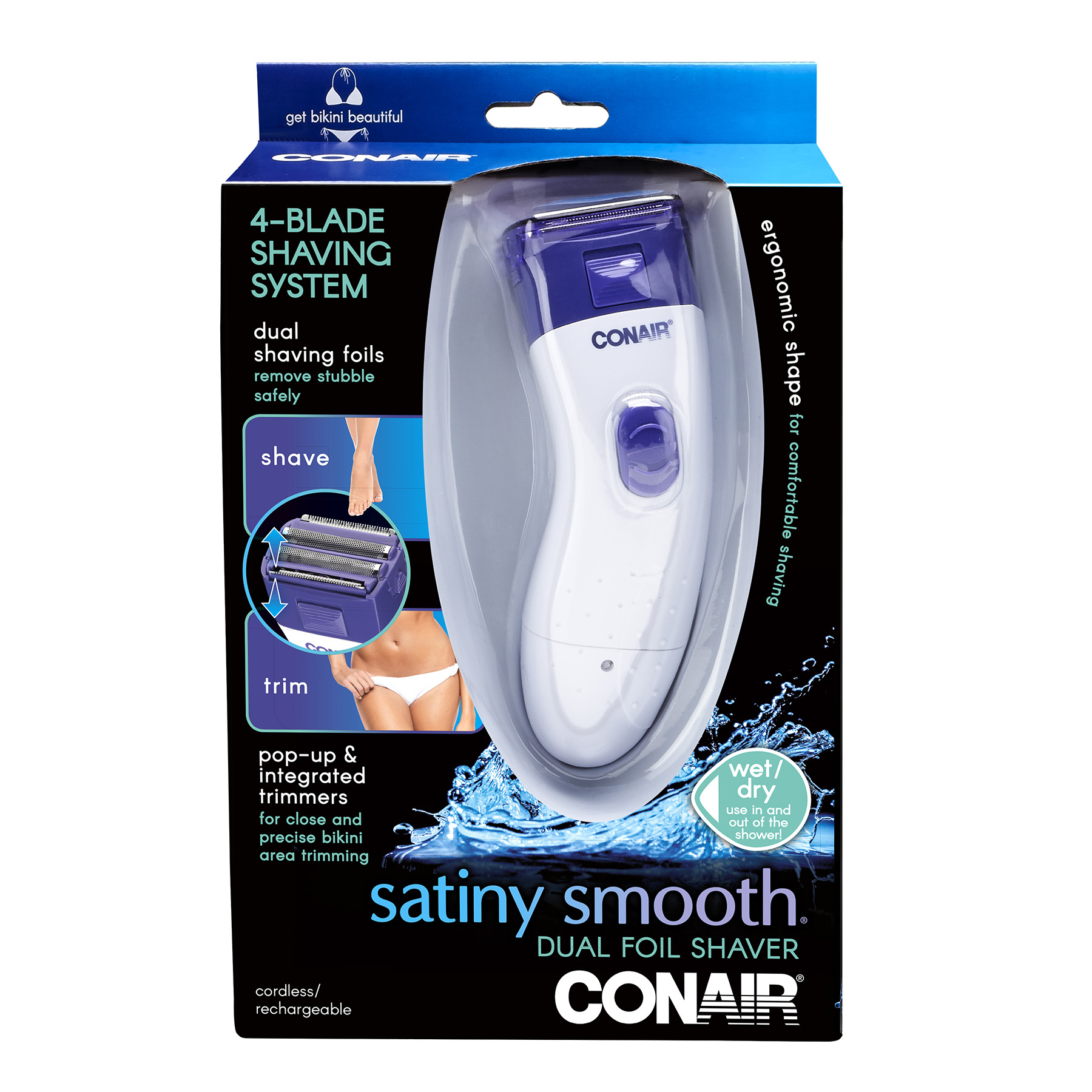 conair cordless rechargeable shaver