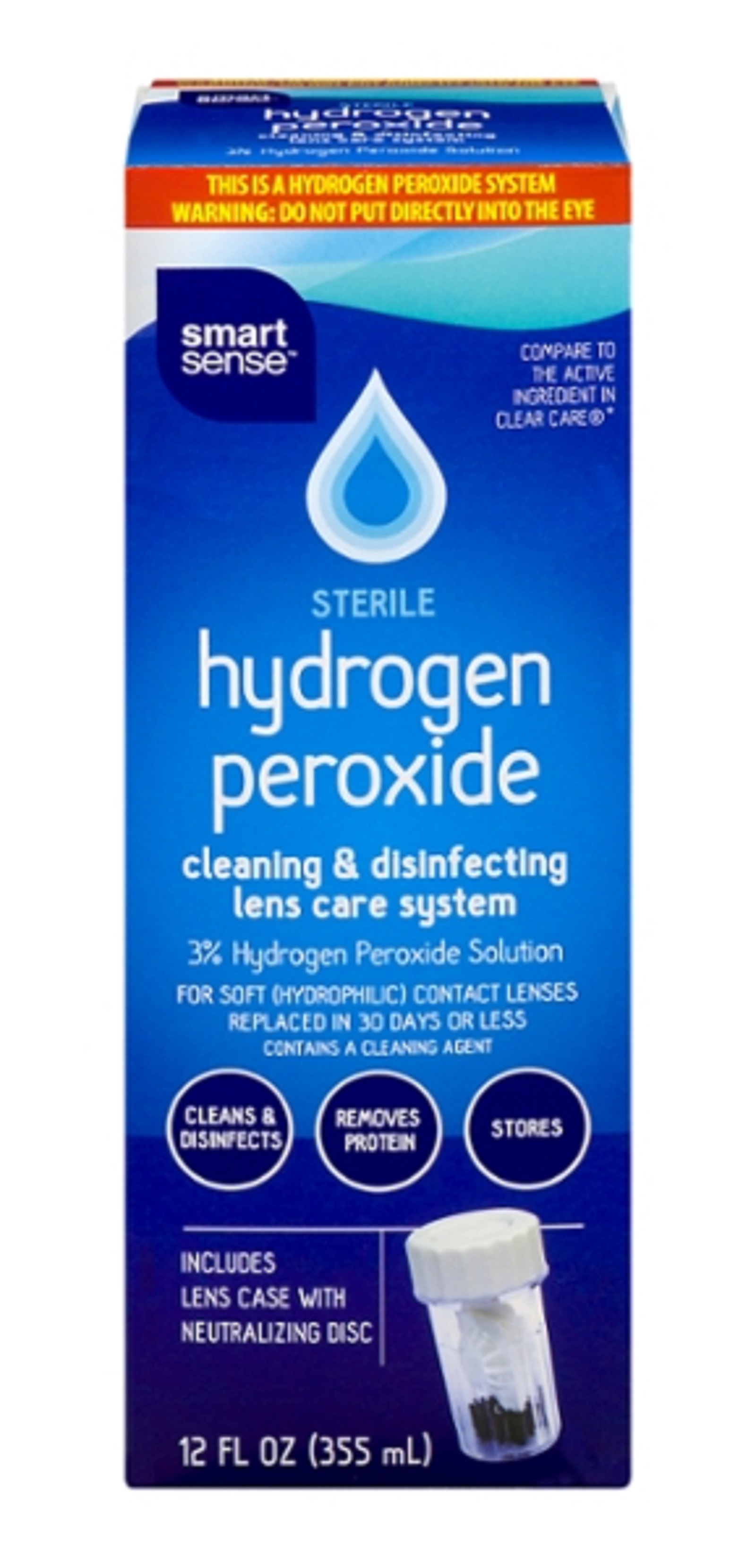 Smart Sense Sterile Hydrogen Peroxide Cleaning & Disinfecting Lens Care