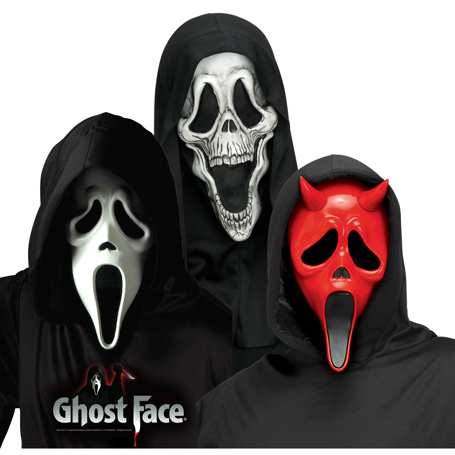Deluxe Ghost Face Halloween Mask