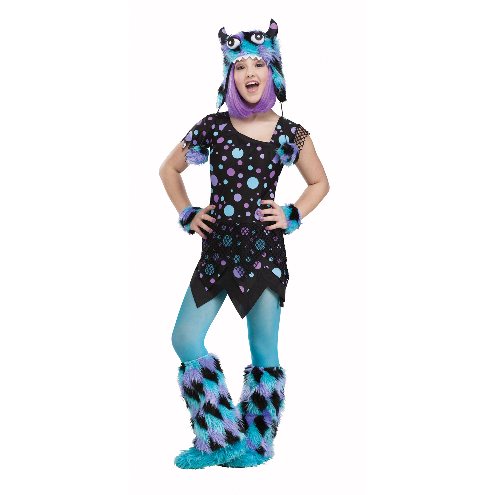 Totally Ghoul Teen Blue Fun Dot Monster Halloween Costume