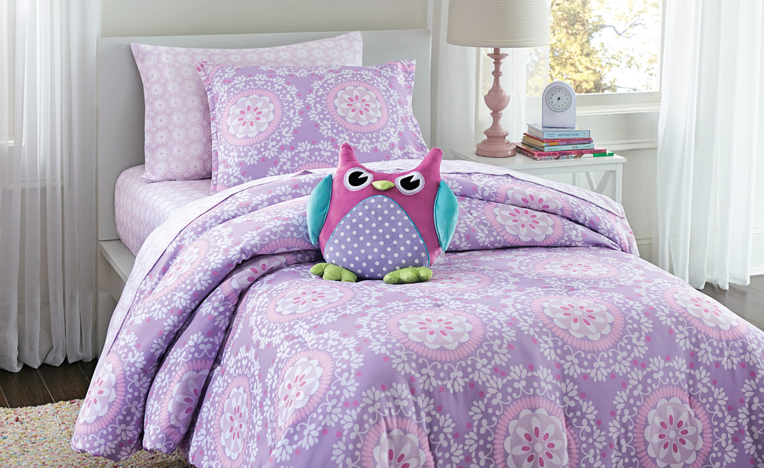 CRB 2-Pc Medallion Twin Comforter Set - Purple | Shop Your ...