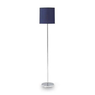 photo Floor Lamp With Navy Shade piper chrome stick floor lamp with navy