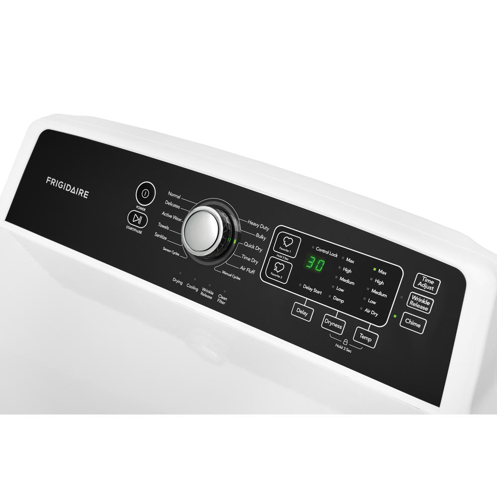 Frigidaire FFRE4120SW 6.7 cu. ft. Freestanding Electric Dryer - White