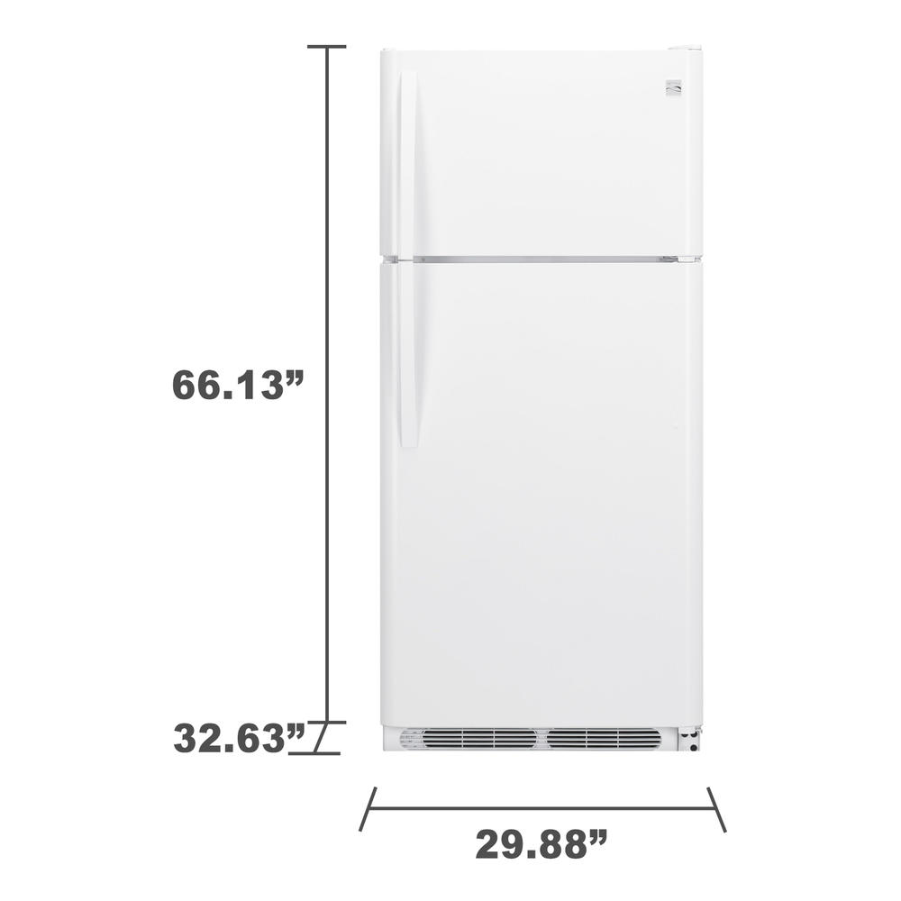 Kenmore 60812 18 cu ft Top-Freezer Refrigerator ENERGY STAR with Glass Shelves - White