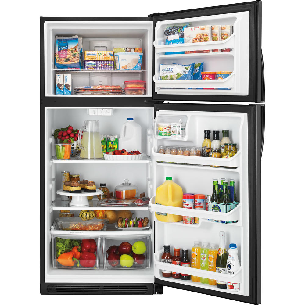 Kenmore 60087 20 cu ft Top-Freezer Refrigerator - 30" width with Glass Shelves - Black Stainless Steel