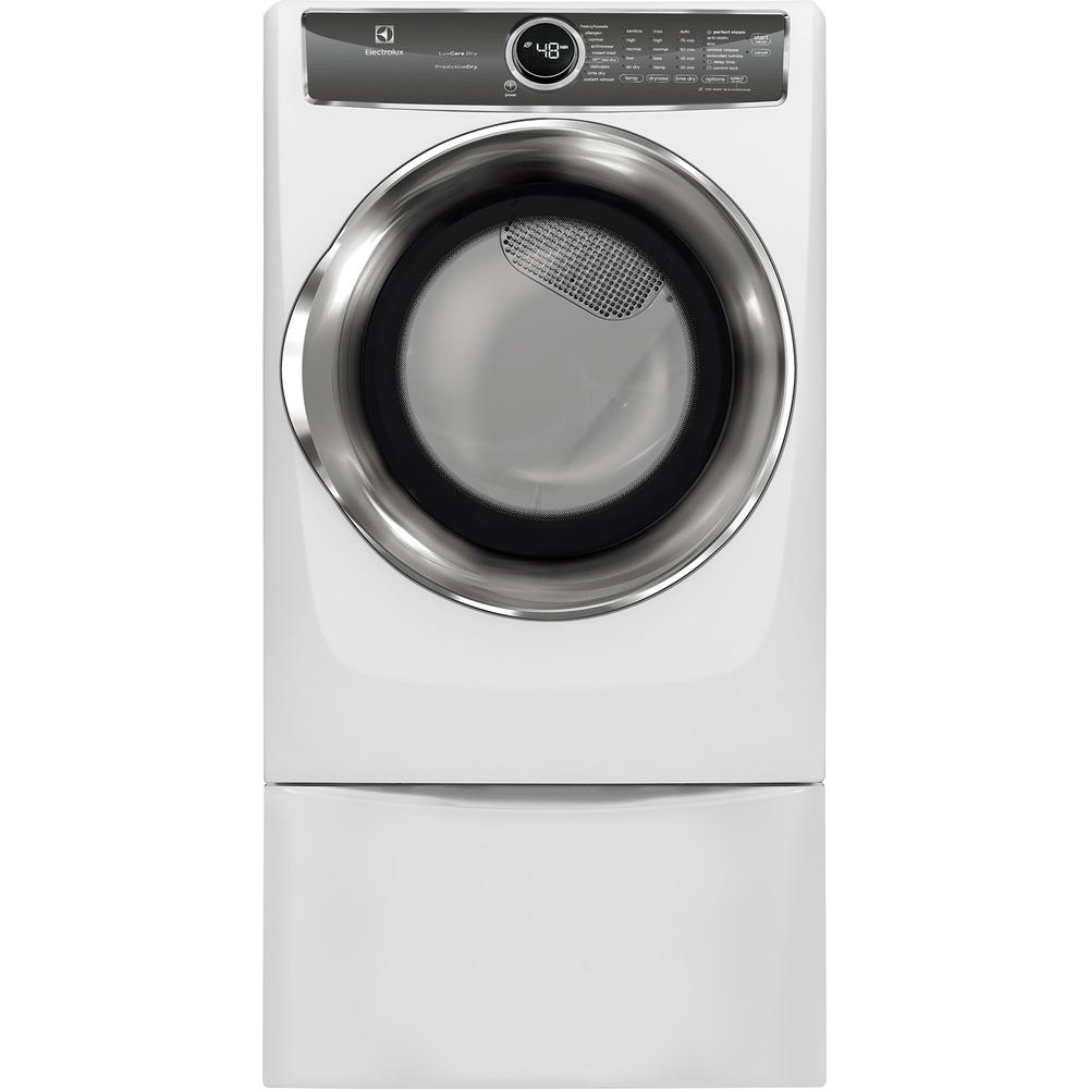 Electrolux EFME627UIW 8.0 cu. ft.  Front Load Electric Dryer w/ Steam - Island White