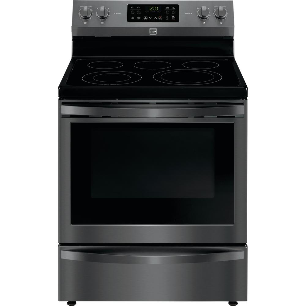 Kenmore 92637 5.4 cu. ft. Electric Range with Convection - Black Stainless Steel