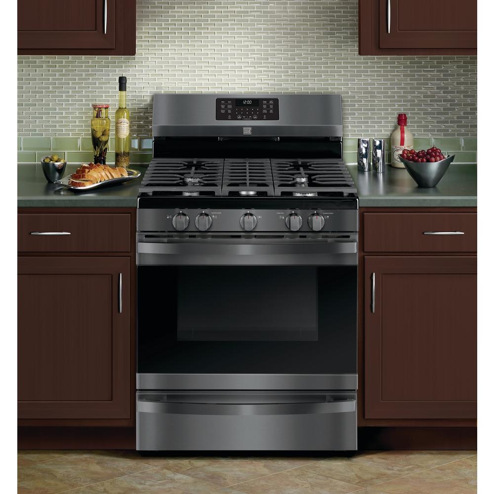 Kenmore Elite 74467 5.6 cu. ft. Gas Range with True Convection Black