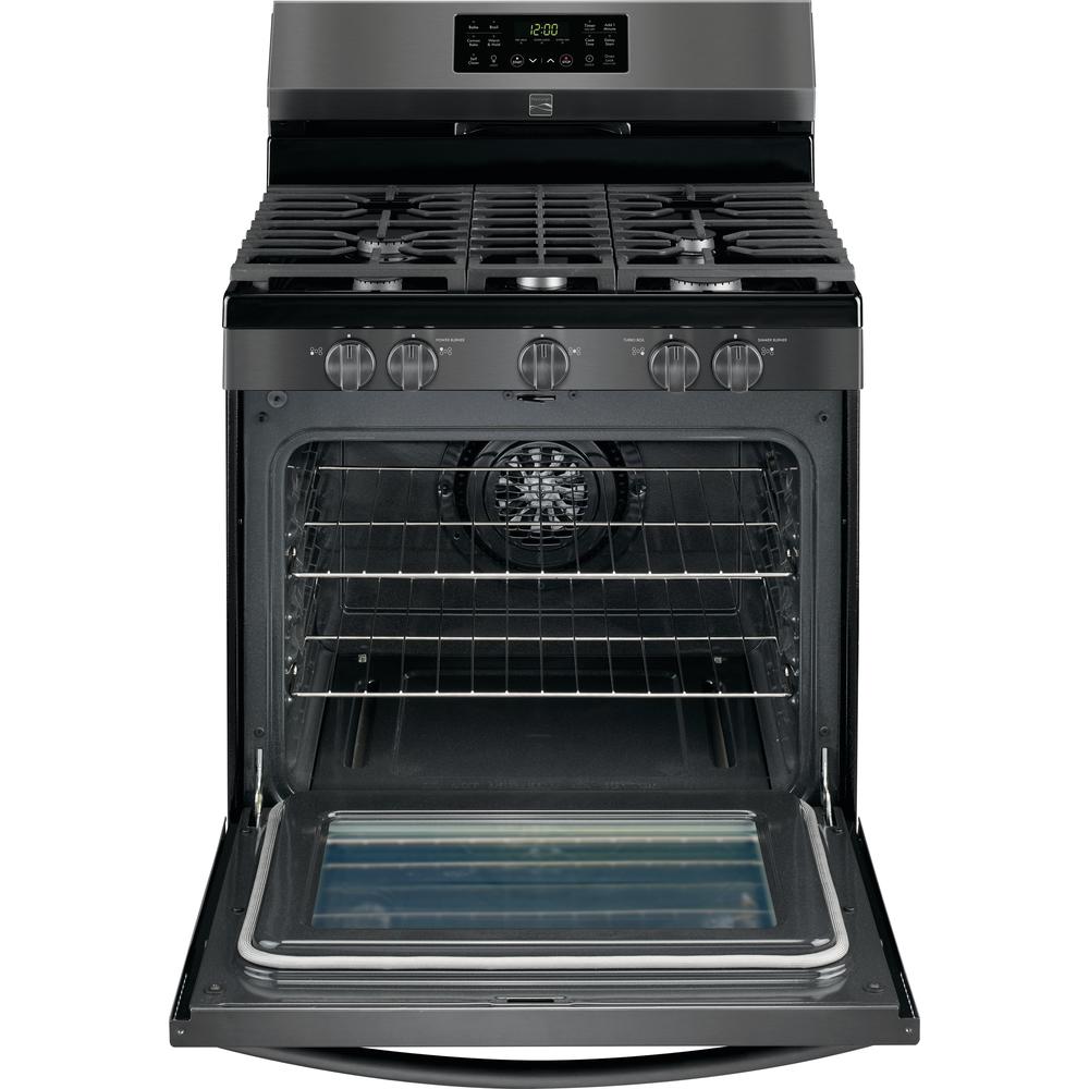 Kenmore 74457 5 cu. ft. Gas Range with Convection Black Stainless Steel