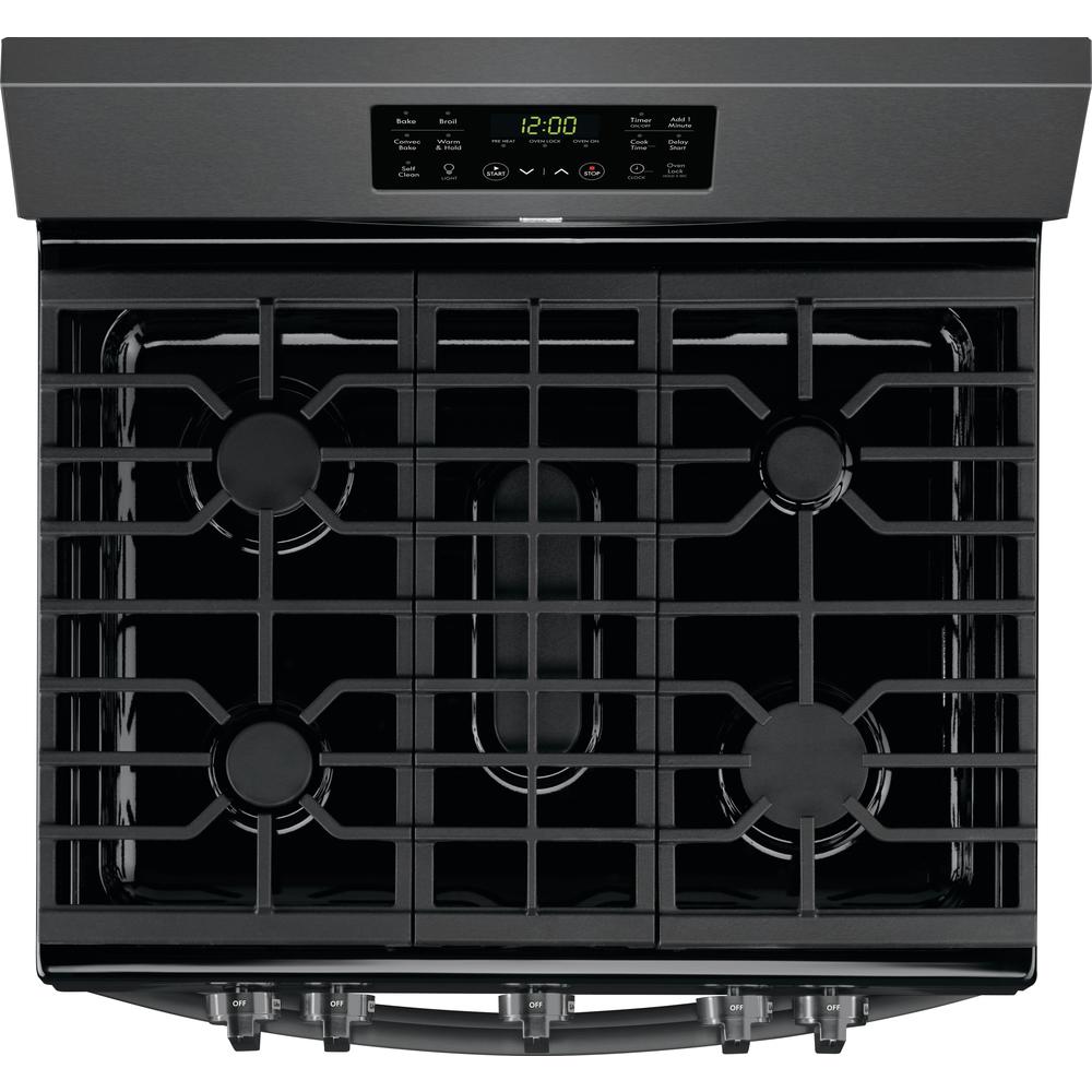 Kenmore 74457 5 cu. ft. Gas Range with Convection Black Stainless Steel