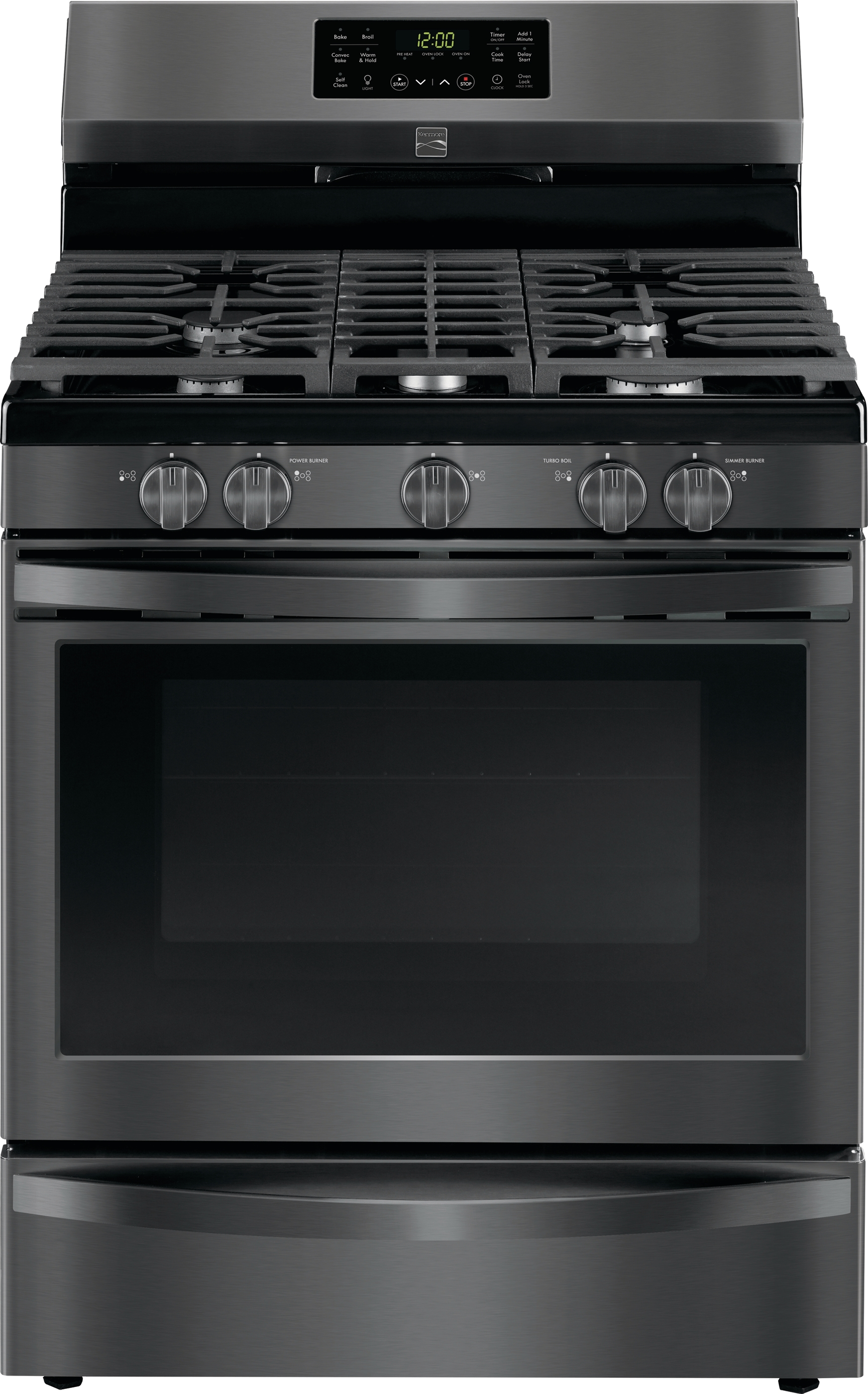 Gas Stove Black Stainless Steel