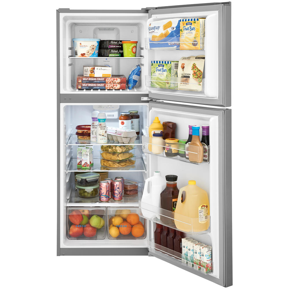 Frigidaire FFET1222UV  11.6 cu. ft. Top Freezer Apartment-Size Refrigerator - 24&#8221; width - Brushed Steel