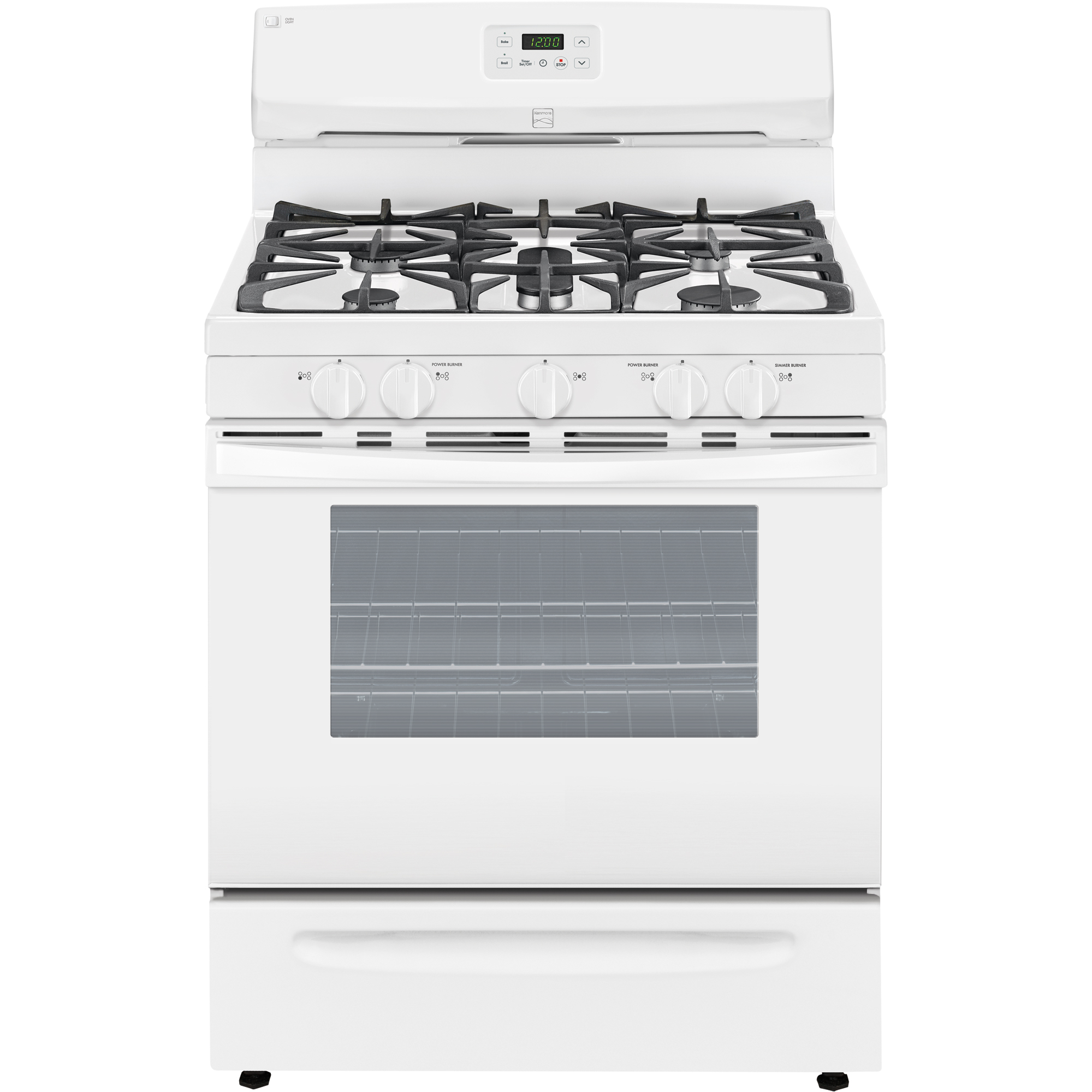 Kenmore 74522 5.0 cu. ft. Gas Range with 5 Sealed Burners White