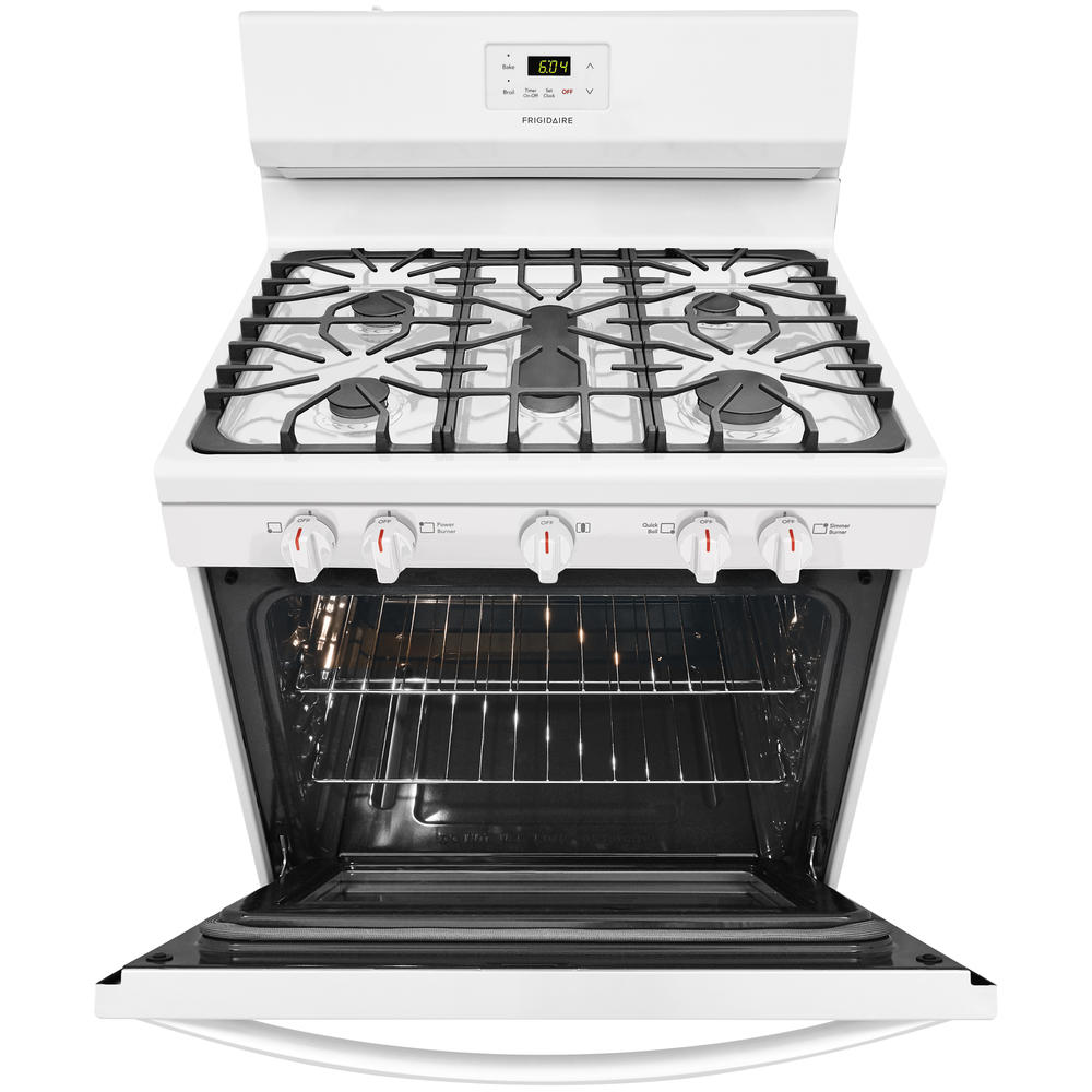 Frigidaire FCRG3052AW  30" Gas Freestanding Range with 5th Oval Center Burner &#8211; White