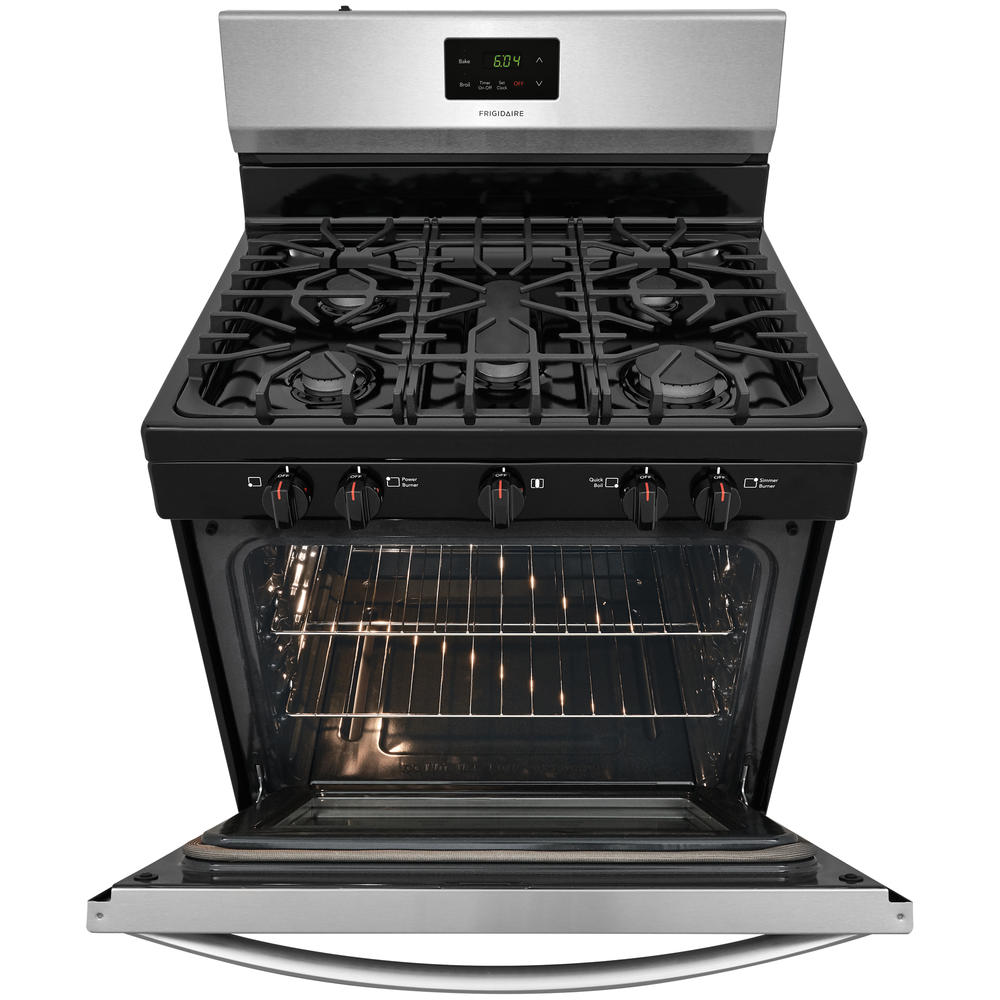 Frigidaire FCRG3052AS  30" Gas Freestanding Range with 5th Oval Center Burner &#8211; Stainless Steel