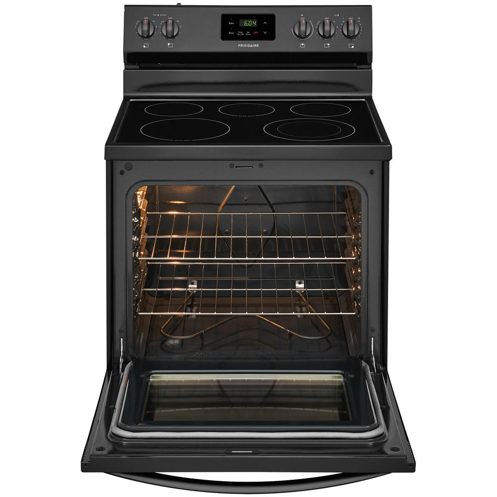 Frigidaire FCRE3052AB  30'' Electric Radiant Range with 5 Cooktop Elements &#8211; Black