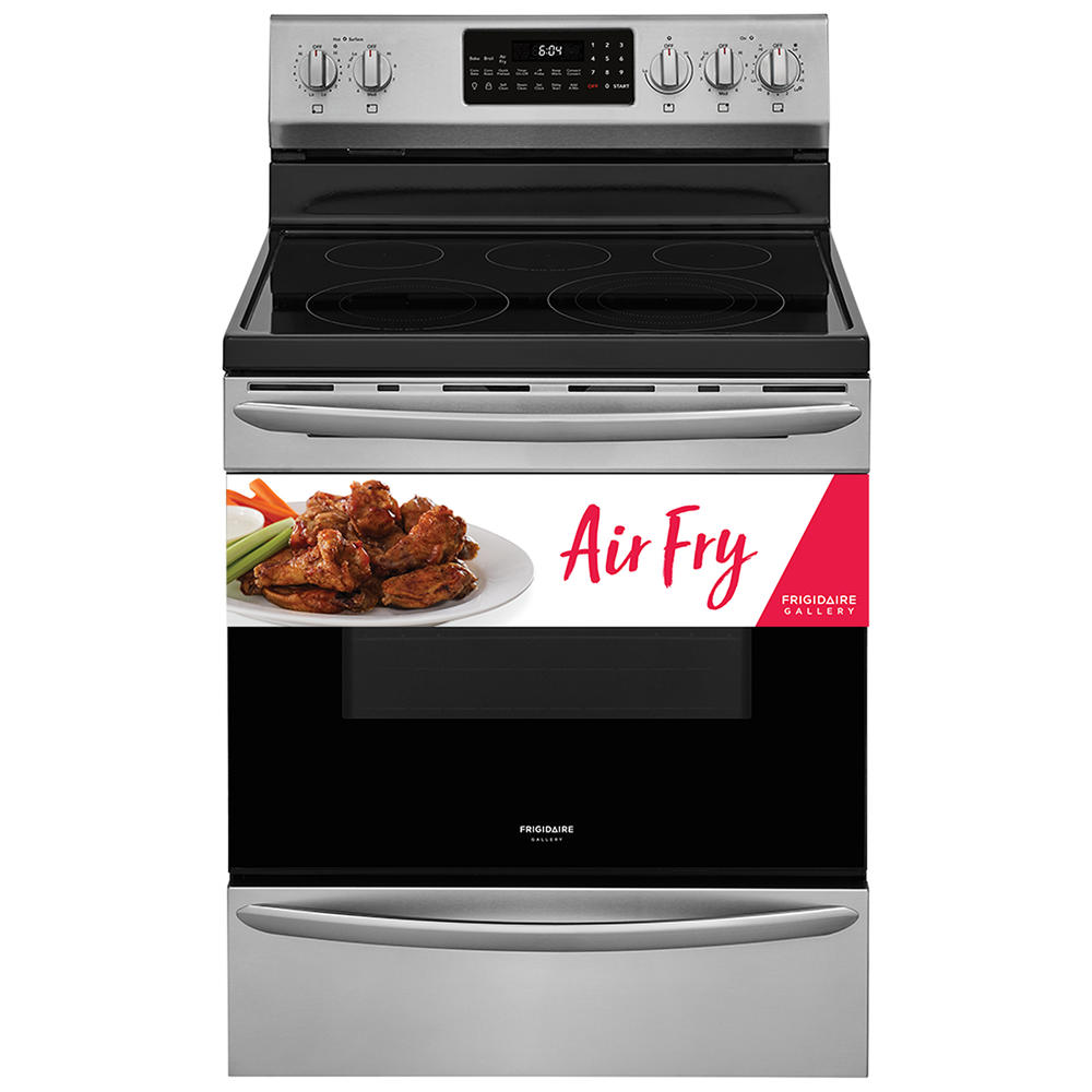 Frigidaire Gallery GCRE3060AF  30'' Freestanding Electric Range with Air Fry &#8211; Stainless Steel