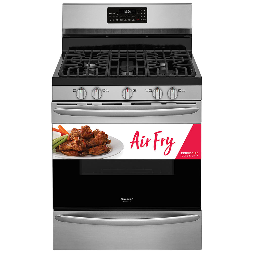 Frigidaire Gallery GCRG3060AF  30'' Freestanding Gas Range with Air Fry &#8211; Stainless Steel