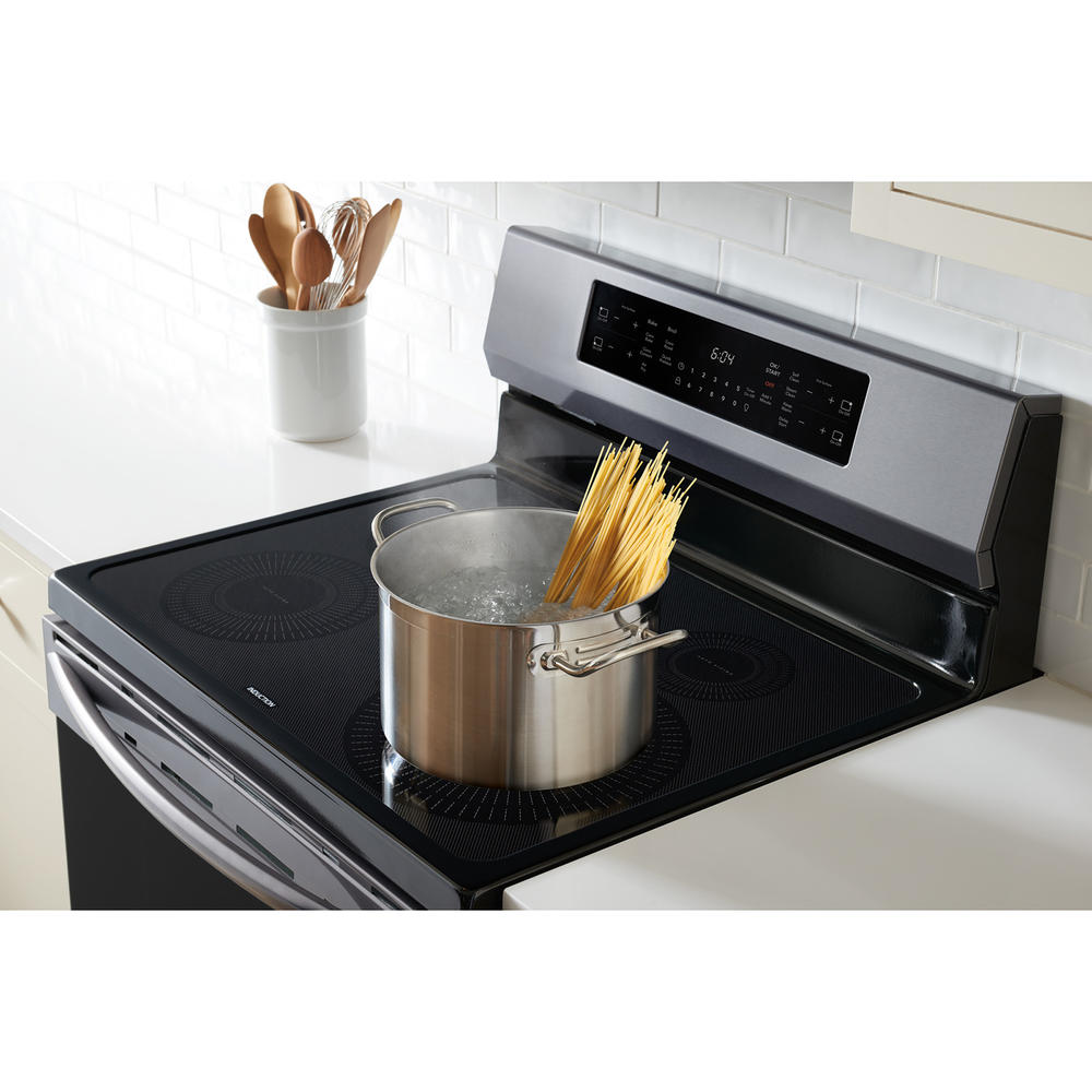 Frigidaire Gallery GCRI3058AD  30'' Freestanding Induction Range with Air Fry &#8211; Black Stainless Steel