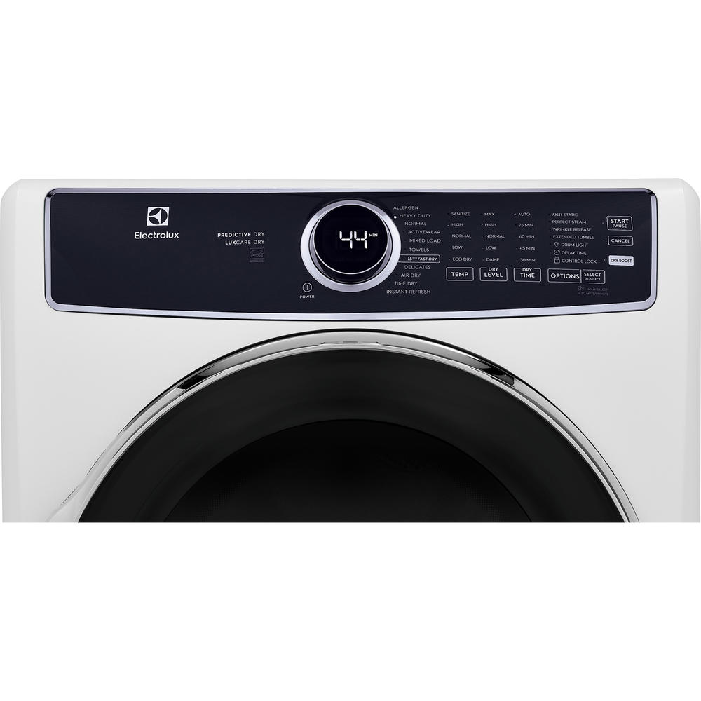 Electrolux ELFG7637AW  8.0 cu. ft. Front Load Perfect Steam&#8482; Gas Dryer with LuxCare&#174; Dry & Instant Refresh &#8211; White