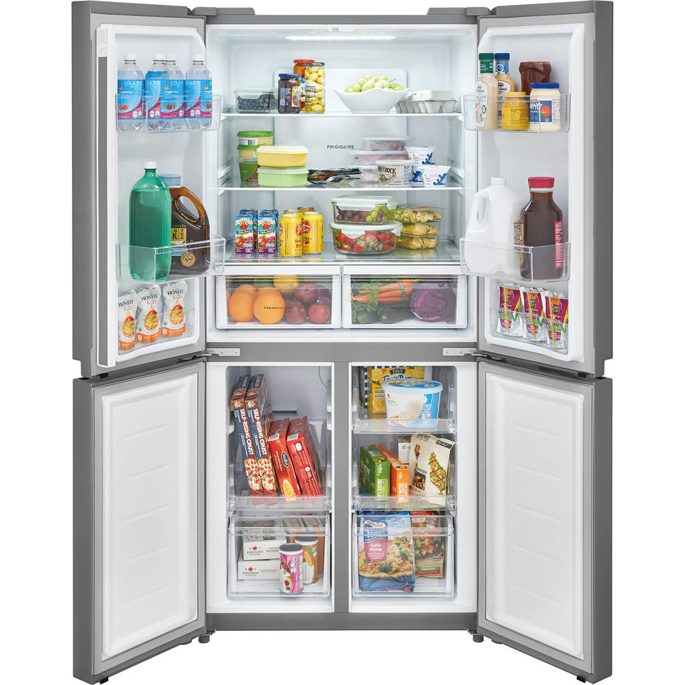 Frigidaire FRQG1721AV  17.4 cu. ft. 4 Door Refrigerator &#8211; Brushed Steel