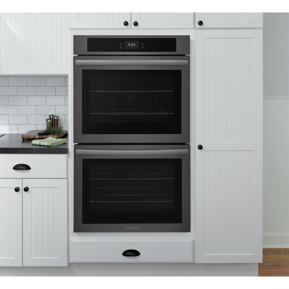 Frigidaire FCWD3027AD  30'' Double Electric Wall Oven with Fan Convection &#8211; Black Stainless Steel