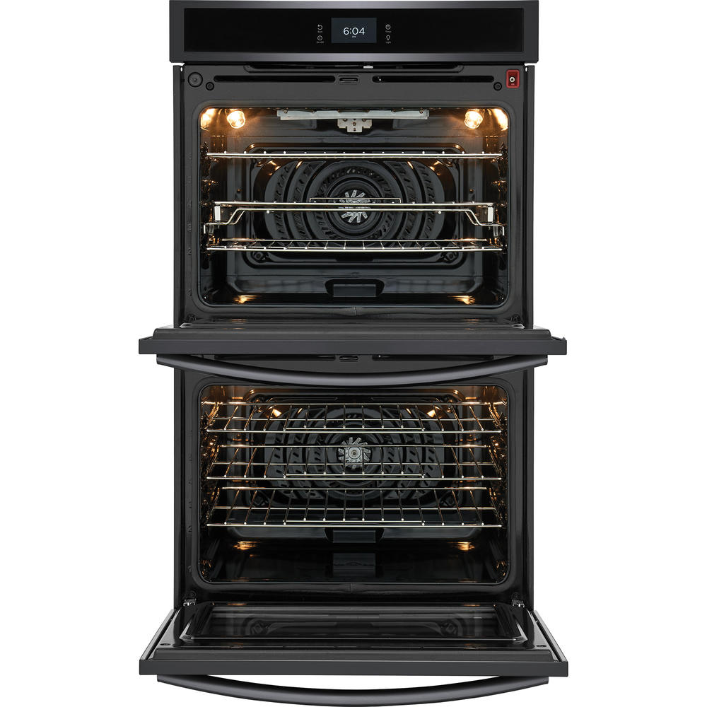 Frigidaire Gallery GCWD3067AD  30'' Double Electric Wall Oven with Total Convection &#8211; Smudge-Proof&#174; Black Stainless Steel