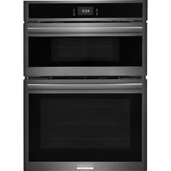 Frigidaire Gallery GCWM3067AD  30'' Wall Oven & Microwave Combination &#8211; Smudge-Proof&#174; Black Stainless Steel