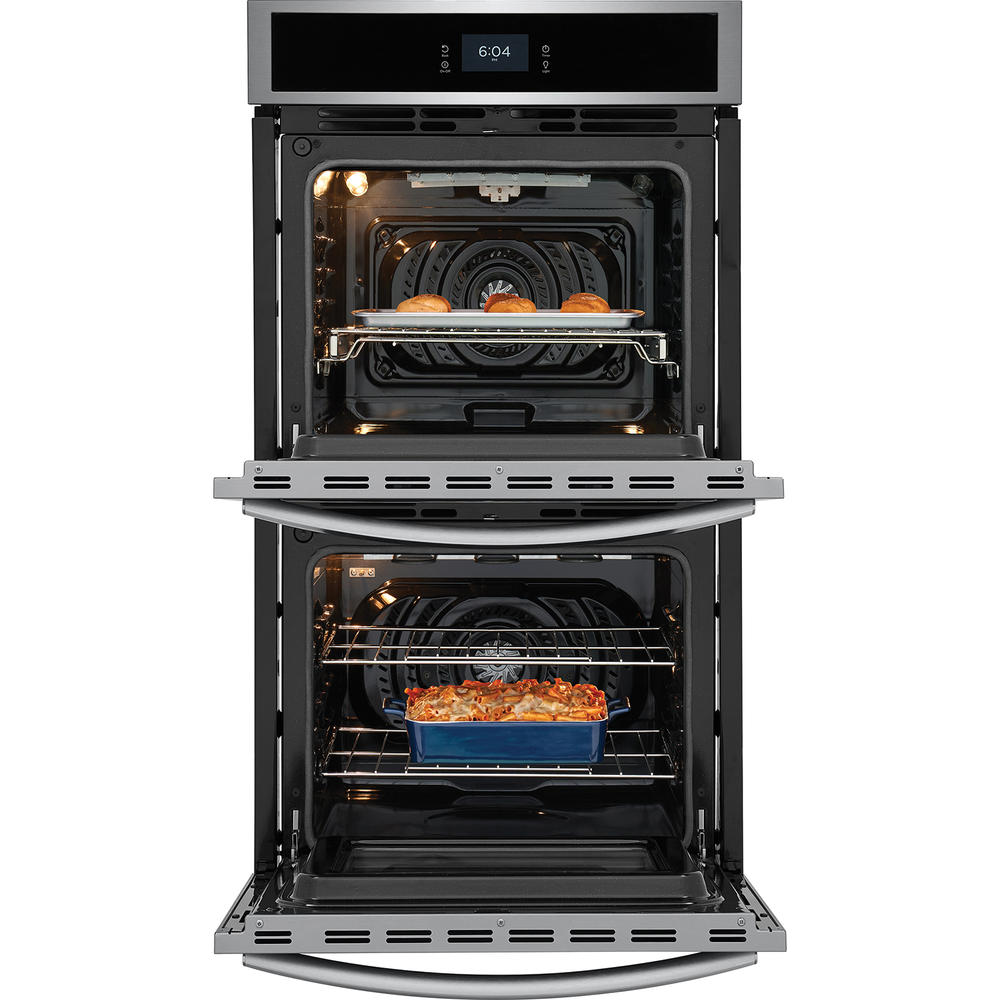 Frigidaire GCWD2767AF  27'' Double Electric Wall Oven with Total Convection &#8211; Smudge-Proof&#174; Stainless Steel