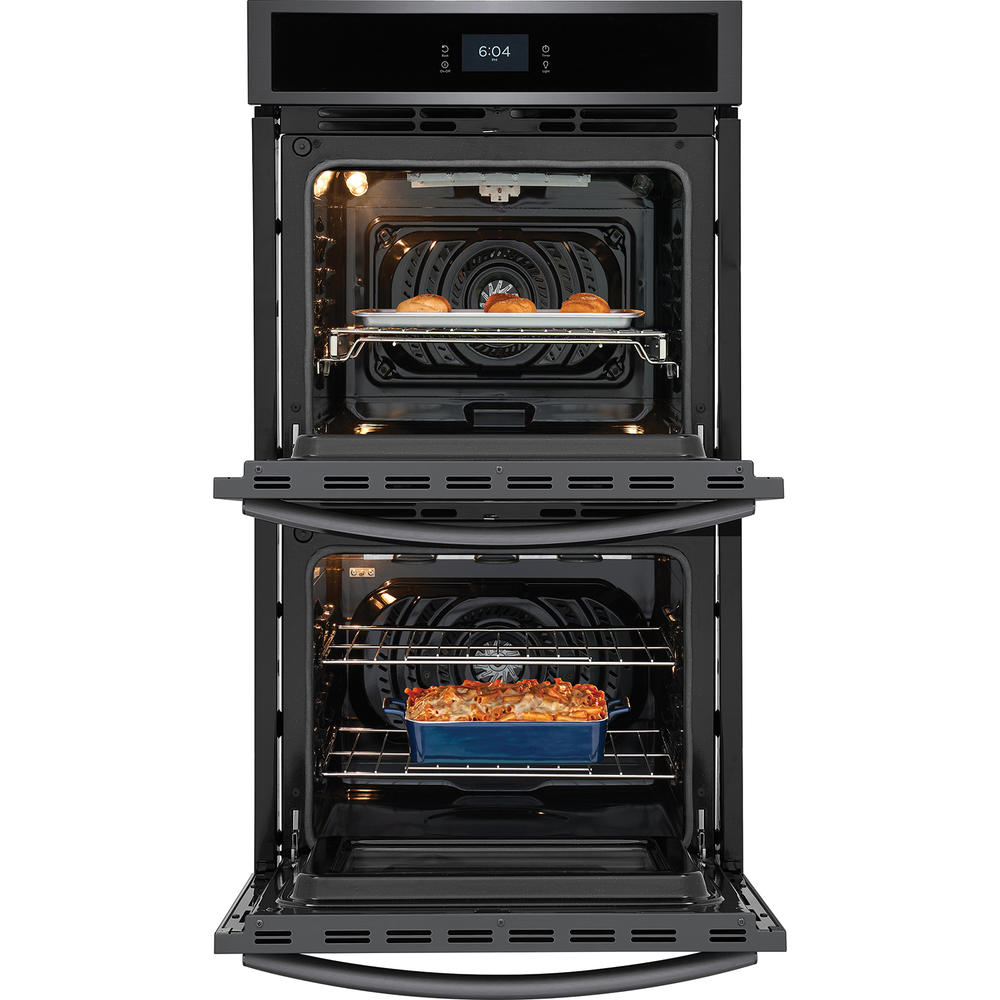 Frigidaire GCWD2767AD  27'' Double Electric Wall Oven with Total Convection &#8211; Smudge-Proof&#174; Black Stainless Steel