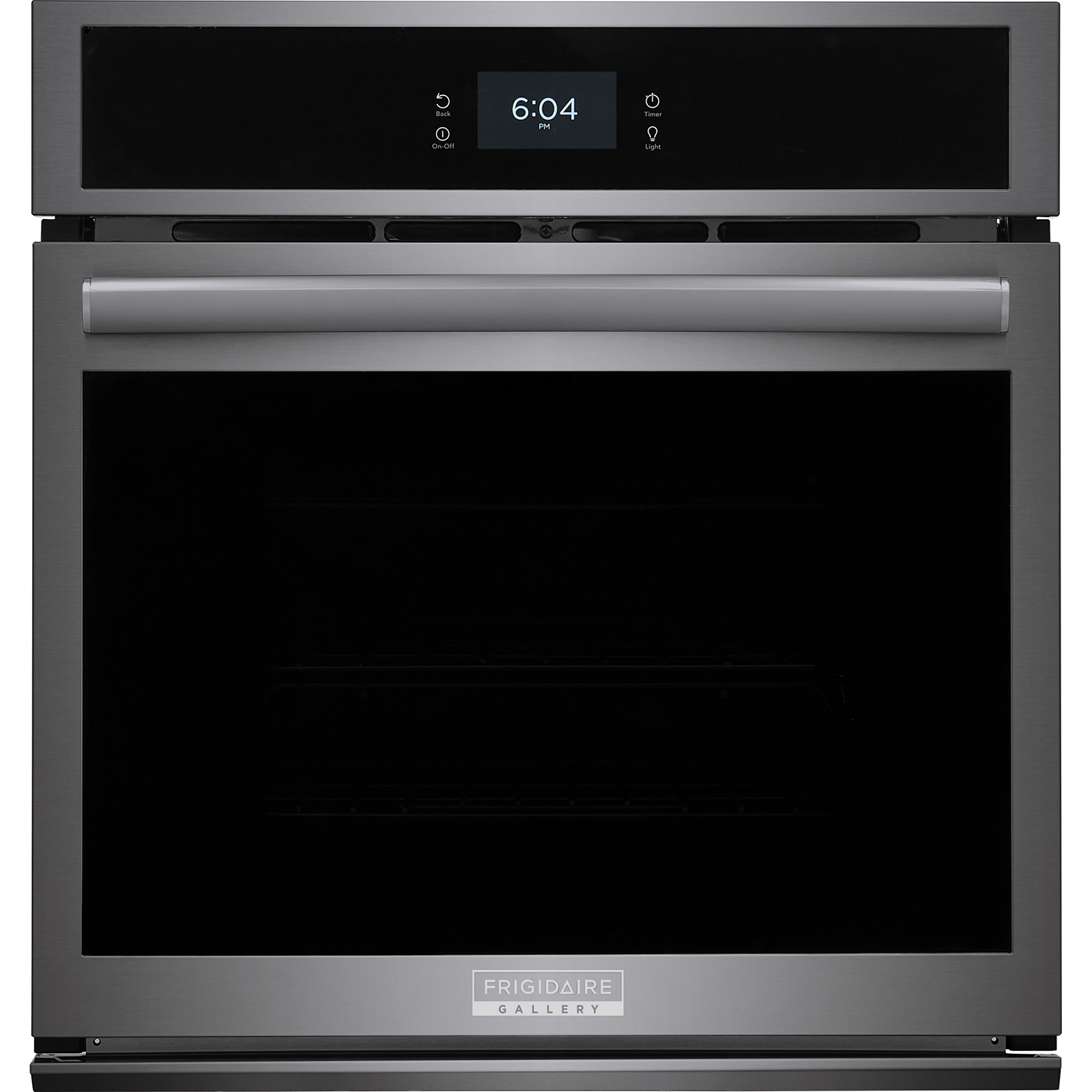 Frigidaire Gallery GCWS2767AD Single Electric Wall Oven with Total ConvectionSmudgeProof Stainless Steel  27 Black