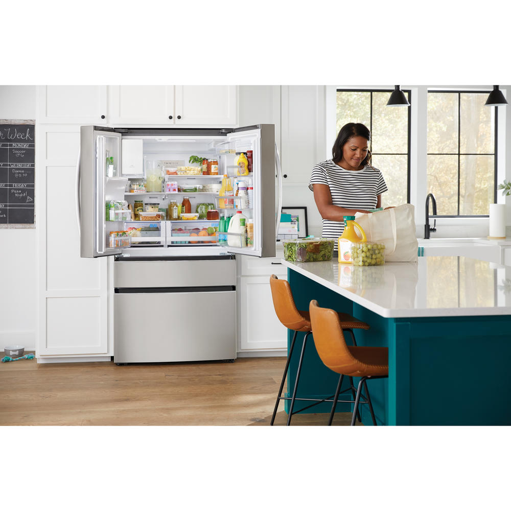 Frigidaire Gallery GRMC2273CF 21.5 cu. ft. Counter-Depth 4-Door French Door Refrigerator &#8211; Smudge-Proof&#174; Stainless Steel