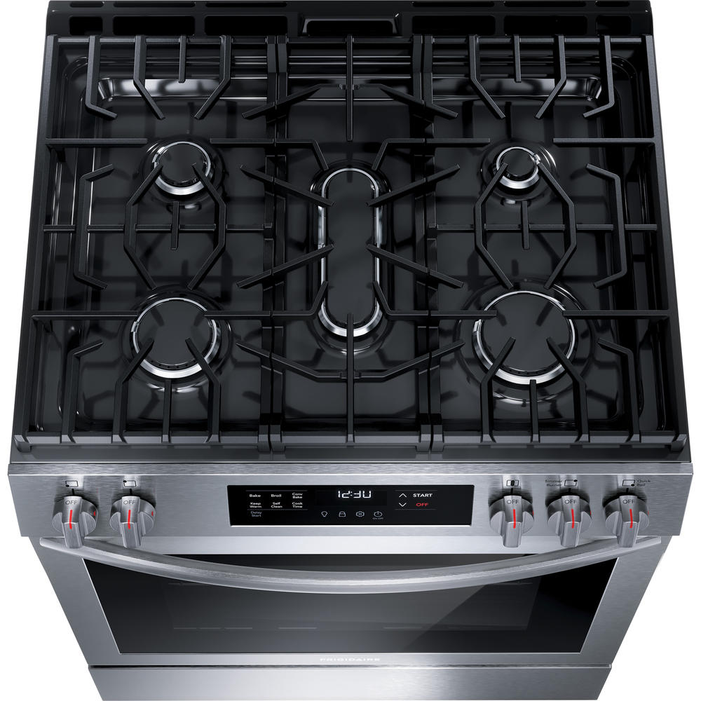 Frigidaire FCFG3083AS 30" Front Control Gas Range with Convection Bake