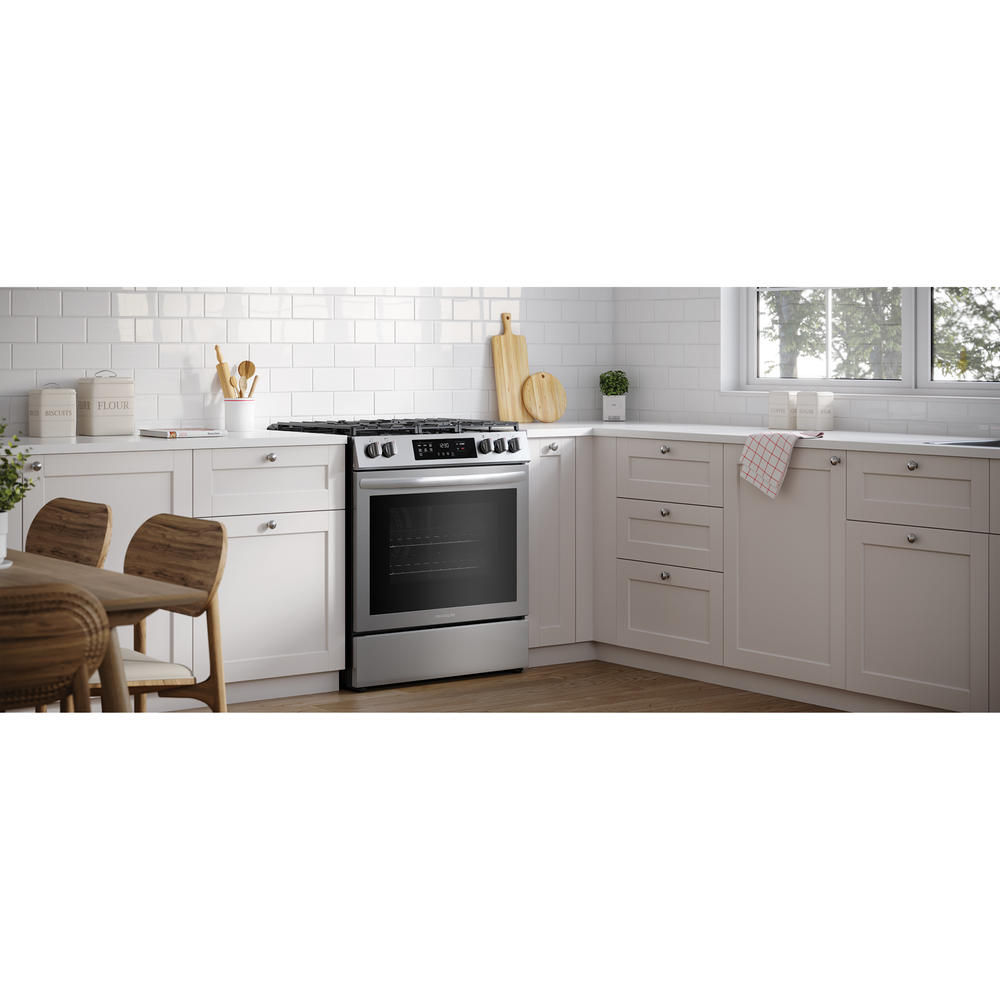 Frigidaire FCFG3083AS 30" Front Control Gas Range with Convection Bake