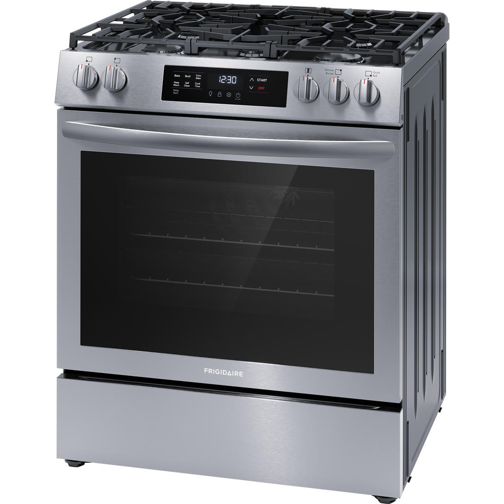 Frigidaire FCFG3083AS 30" Front Control Gas Range with Convection Bake