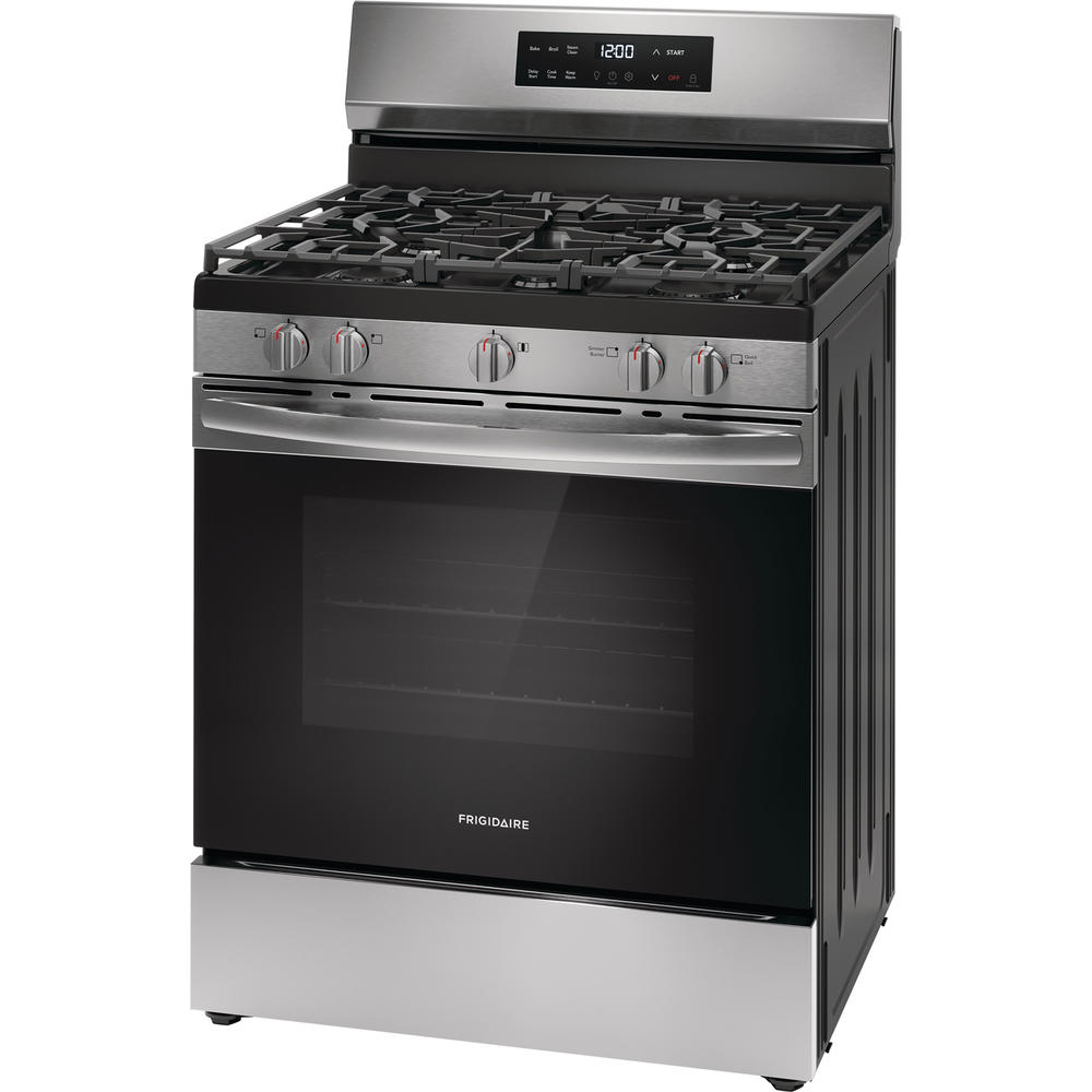 Frigidaire FCRG3062AS  30" Freestanding Gas Range with Steam Clean &#8211; Stainless Steel